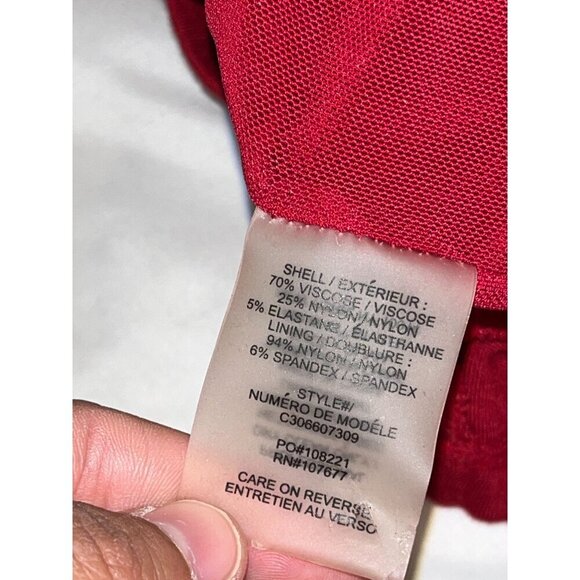 Alice + Olivia Red 3/4 Sleeve Back Zipper Above Knee Mini Dress Women's Size S - Picture 8 of 9